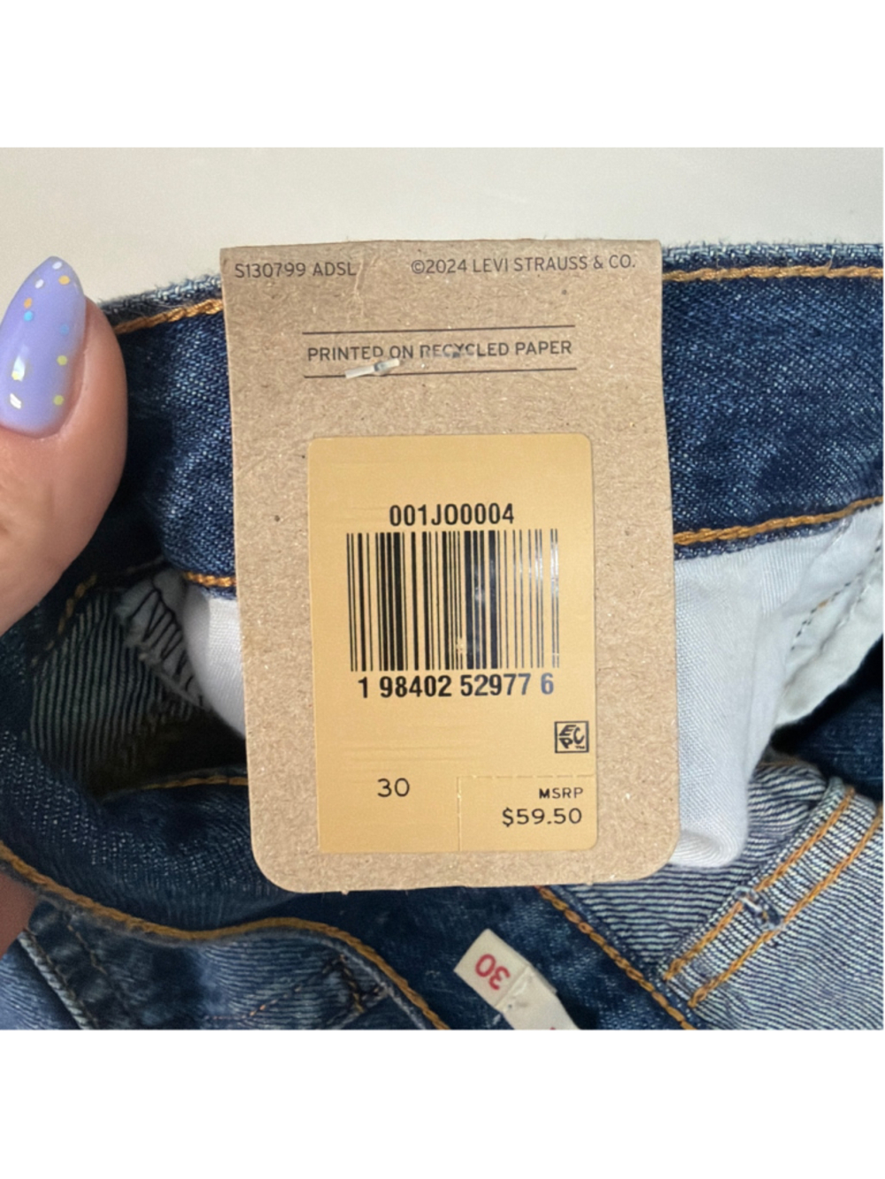 NWT Levi's '94 Baggy Jean Shorts Sz 30! - Picture 5 of 7